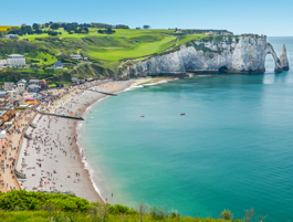 Strand bij Etretat